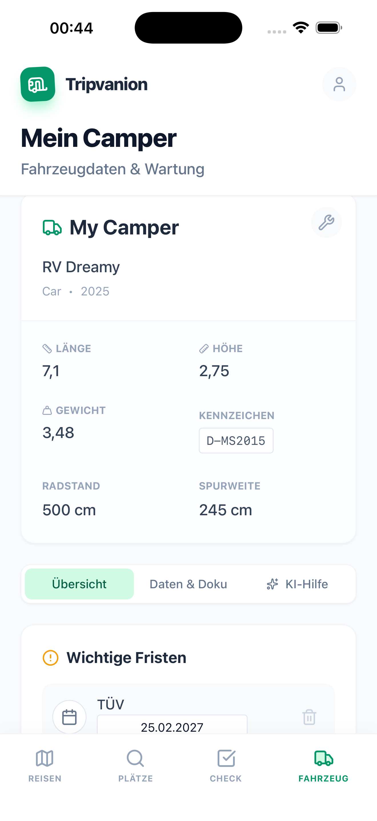 Digitales Fahrzeughandbuch